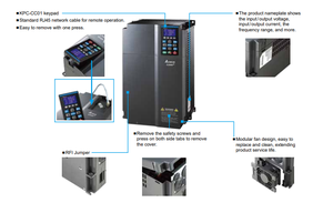 37kW 380V AC Motor Drive Variable Frequency Drive VFD370C43S-00 for Industrial Automation & Speed Control - Product Image 4
