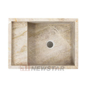 Fregadero de lavandería de piedra Simple moderno Newstar, fregadero de piedra Natural, lavabo de mármol Beige personalizado - Product Image 6