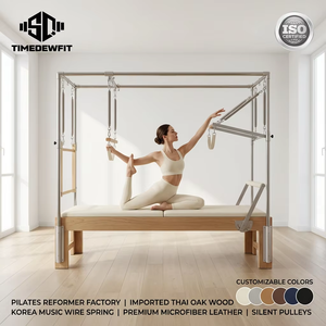 Vente directe usine : Reformer Pilates Cadillac en bois de chêne de haute qualité avec combinaison trapèze complète pour l'équilibre corporel - Product Image 5