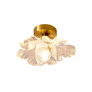 Lámpara LED de techo con forma de flor de loto para pasillo, lámpara colgante moderna Simple de resina pequeña para balcón, entrada de escalera, guardarropa - Product Image 6