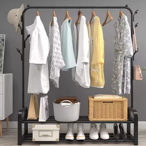 Porte-vêtements mobile peu encombrant, portemanteau à tube unique pour salon et chambre - Product Image 6