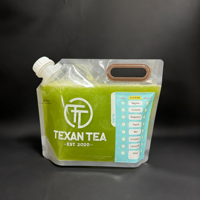 1L 2L 3L 4L Sac à emporter en plastique pour jus de fruit demi-gallon avec bec verseur