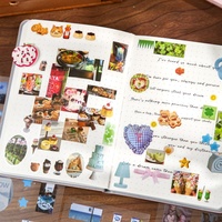 Boîte cadeau d'autocollants créatifs vintage rétro pour journal d'enfant