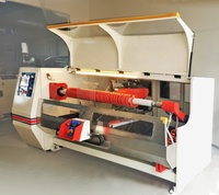 Machine de découpe et de conversion automatique de rouleaux de ruban adhésif 1300 mm avec contrôle PLC, servomoteur, pour ruban de masquage BOPP, 380V, auto