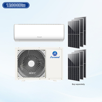Système de climatisation solaire mini-split pour toiture à économie d'énergie 9000-24000 BTU, climatiseur et chauffage à fréquence variable pour maison, camping-car, voiture