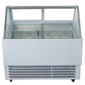 12 finestre di vetro trasparente ad angolo retto ghiacciolo Gelato ad alta produttività vetrina nuova condizione - Product Image 5