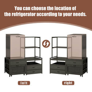 <span class=keywords><strong>Mini</strong></span> étagère de rangement en bois pour cuisine avec supports pour <span class=keywords><strong>four</strong></span> <span class=keywords><strong>et</strong></span> <span class=keywords><strong>micro</strong></span>-ondes, écologique, durable <span class=keywords><strong>et</strong></span> imperméable - Product Image 5