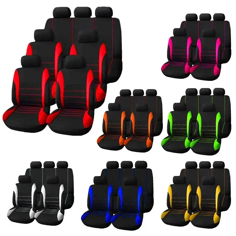 Four Season Universal Front_rear Auto Parts Cushion Polyester Fabric Car Seat Cover