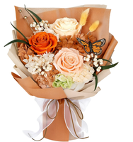 Bouquet de roses éternelles, roses réelles préservées, boîte cadeau, vente en gros pour la Saint-Valentin, anniversaire, OEM