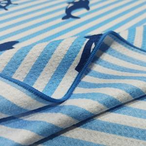 Waffle In poliestere riciclato In microfibra stampato 80*160cm In borsa telo mare grande senza sabbia - Product Image 3