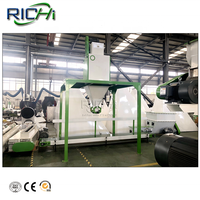 Machine à granulés d'aliments pour animaux RICHI, personnalisable, 1-2T/H, ligne de production d'aliments pour animaux aquatiques, bétail, ruminants, volailles