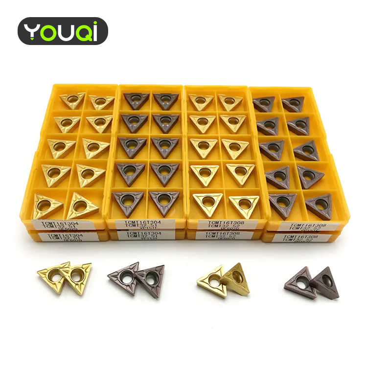 YouQi TCMT16T304 TCMT16T308, внешний токарный инструмент с твердосплавной вставкой, токарный инструмент с ЧПУ, токарный инструмент для резки металла TCMT 16T304/08