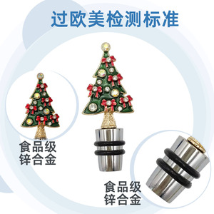 Christmas Wine Stopper Plastic Bottle Sealer With Santa Snowman Design For Wine Beverage Bottles - Product Image 5