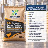 Prémélange composé Jinmao 5% pour poulets de chair en croissance : Minéraux et oligo-éléments pour une nutrition optimisée