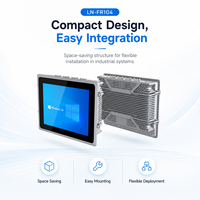 Computadora Industrial con Panel Táctil Integrado de 10.4 Pulgadas, Doble LAN, COM, USB, HD, Compatible con Windows y Linux, HMI, OEM, ODM, Personalizable