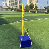 Poteau de base en acier réglable et portable pour badminton et volley-ball, avec montage facile et conception durable pour une utilisation en intérieur et en extérieur
