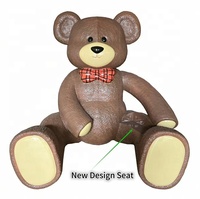 Centre commercial extérieur personnalisé/parc d'attractions/rue commerciale en fibre de verre Big 2.1 M Brown Teddy Bear Sculpture & Statue en vente
