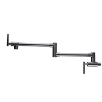Robinet de cuisine thermostatique en acier inoxydable au design moderne avec douchette extractible, rotation à 360 degrés, fixation murale monotrou