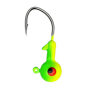 1/32oz,1/16oz,1/8oz,3/16oz,1/4oz,3/8oz Saltwater Glowing Strike Crappie Jig Head avec crochet de faucille pointu - Product Image 1