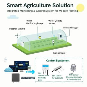 Thông minh IOT Lora Chất Nền Giám Sát Kit Với 4in1 Khí Hậu Cảm Biến Par Cảm Biến Ánh Sáng Và Đất Nhiệt Độ Độ Ẩm Cảm Biến - Product Image 3