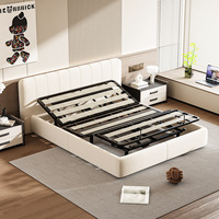 Cadre de lit électrique intelligent moderne inclinable et pliable en métal, réglable, taille Queen, zéro gravité, pour chambre, salon, atelier