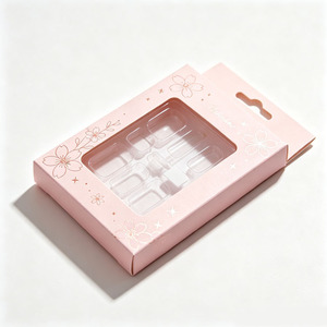 Boîte d'emballage pour faux ongles avec fenêtre, boîte rigide en papier pour ongles artificiels, impression UV, emballage cosmétique haut de gamme - Product Image 4