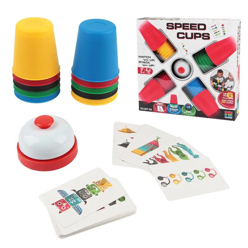 브레인 스토밍, 대규모 경쟁 컵 쌓기, 플라잉 컵 쌓기, 부모-자식 상호 작용, 퍼즐 및 경쟁 장난감