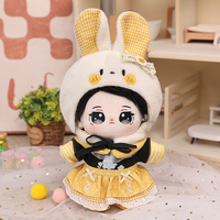 Peluche personnalisée de style anime fabriquée en usine, poupée en peluche Kpop, poupée d'idole coréenne et vêtements de dessin animé de style japonais, peluche personnalisée