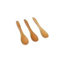 Cuillère de cuisine en bambou massif certifiée FDA LFGB FSC, personnalisable avec logo, écologique, lisse et sans éclats, idéale pour le miel, le thé et les aliments pour bébés