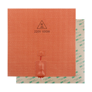 Plaque chauffante en silicone LiYingChuangxin 280x280mm 220V 600W avec support adhésif pour imprimante 3D - Product Image 1