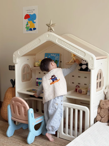 Unisex kinder speelhut van HDPE met opbergrek en tafel voor kinderen vanaf 1 jaar - Product Image 4