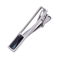 Pince à cravate en acier inoxydable argenté/doré avec strass en pierre naturelle et cristal, prix d'usine, pour mariage, fiançailles, cadeau d'anniversaire