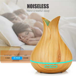 Diffuseur <span class=keywords><strong>d</strong></span>'huiles essentielles 400 ml en bois grainé avec télécommande, humidificateur ultrasonique et veilleuse pour la maison, machine <span class=keywords><strong>d</strong></span>'aromathérapie - Product Image 5