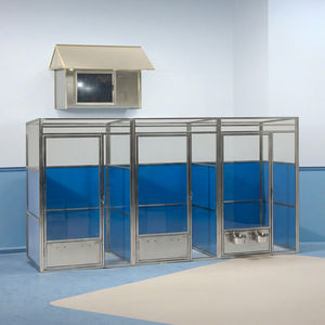 Paslanmaz çelik lüks açık köpek kulübesi büyük boy Modern profesyonel yatılı kafes - Product Image 4