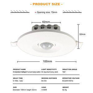 Ac220v Bề Mặt Gắn PIR Trần Chuyển Động Cảm Biến Chuyển Động Chuyển Đổi Phòng Khách Sân Hiện Diện <span class=keywords><strong>Detector</strong></span> Cơ Thể Con Người Hồng Ngoại <span class=keywords><strong>Detector</strong></span> - Product Image 2