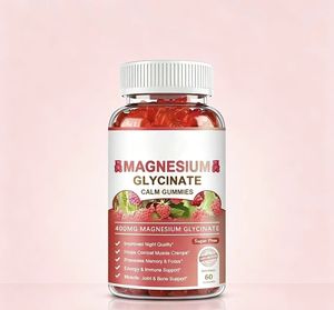 Gomitas de Glicinato de Magnesio de 400 mg, 60 Unidades, Suministro de Fábrica, Mejoran la Concentración <span class=keywords><strong>y</strong></span> el Sueño <span class=keywords><strong>para</strong></span> Adultos - Product Image 1
