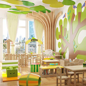 Conception de salle de classe de garderie Moetry, thème forêt naturelle, design d'intérieur de salle de classe pour enfants - Product Image 2