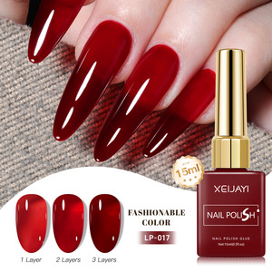 Vernis à ongles en gel <span class=keywords><strong>rouge</strong></span> série <span class=keywords><strong>rouge</strong></span> 15 ml, paillettes rouges, art des ongles d'hiver, vernis semi-permanent, gel UV à faire tremper pour les ongles - Product Image 4