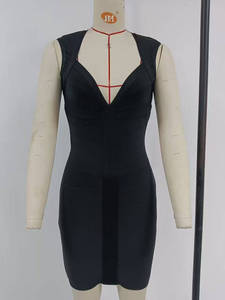 GHH12058- Abito Elegante <span class=keywords><strong>a</strong></span> Costine Monocolore con Fascia, Stile Europeo <span class=keywords><strong>e</strong></span> Americano, Collezione 2025 - Product Image 2