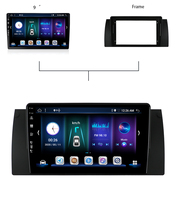 Écran tactile 9 pouces Android 11 stéréo autoradio Audio multimédia voiture lecteur dvd avec Navigation WIFI OBD 4G Dongle pour BMW E39