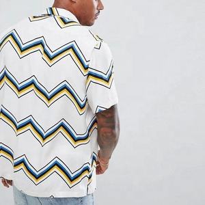 Camicia Estiva da Uomo con Logo Personalizzato, Manica Corta, Stile Gentleman, Hawaiana, Smoking Stampato, Camicie Floreali Eleganti per Uomo - Product Image 3