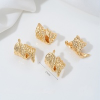 Accessoire de bijouterie en laiton plaqué or 14K, motif feuille plumeuse, avec perles à grand trou et entretoises, pour bracelet, collier, cordon et anneau de suspension