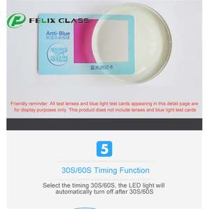 Testeur de lentilles photochromiques S-15X Blue Cut avec 15 LED, équipement de test rapide des lentilles de couleur - Product Image 5