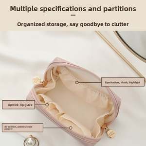 Nuevo diseño impermeable viaje PU bolsa portátil cremallera cosméticos neceser organizador lápiz labial bolsa - Product Image 2