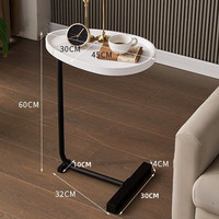 Table d'appoint en forme de C en marbre en bois portable de luxe moderne pour meubles de maison dans la salle à manger école hôtel salon chambre à coucher