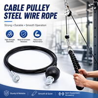 Accessoire universel réglable pour crossover, câble en acier inoxydable enduit de TPU durable pour lat pulldown et entraînement à domicile