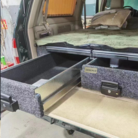 Boîtes à outils à double tiroir avec couvercle coulissant, 4x4 tout-terrain, tiroir LC100, Land Cruiser série 100, robustes, de qualité supérieure, verrouillables avec clés