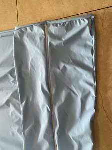 Hôpital bleu PU fermeture éclair imperméable sans vinyle PU punaise de lit fermeture éclair protège-matelas couverture - Product Image 5