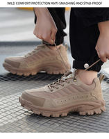 Chaussures de sécurité pour hommes en daim isolées pour l'été, respirantes, résistantes aux chocs, avec embout en acier, pour électriciens