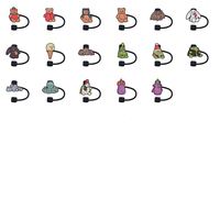 En gros, embouts de paille en silicone décoratifs motif chat mignon, accessoires de paille pour les besoins quotidiens et les accessoires de bar